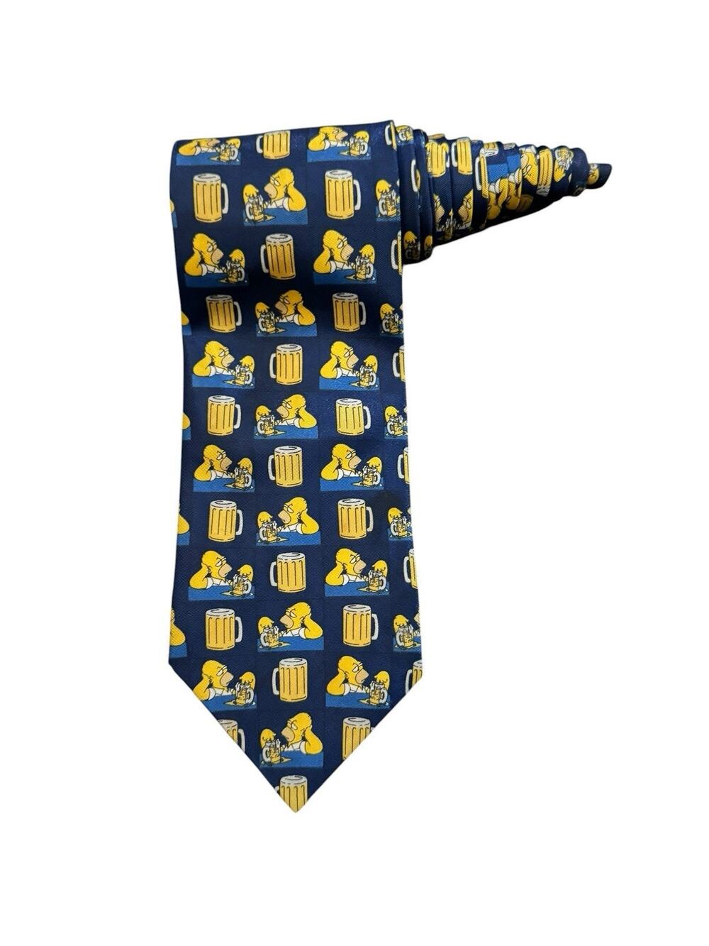 St Michael From Marks & Spencer The Simpsons Homer Duff Beer Cartoon Necktie